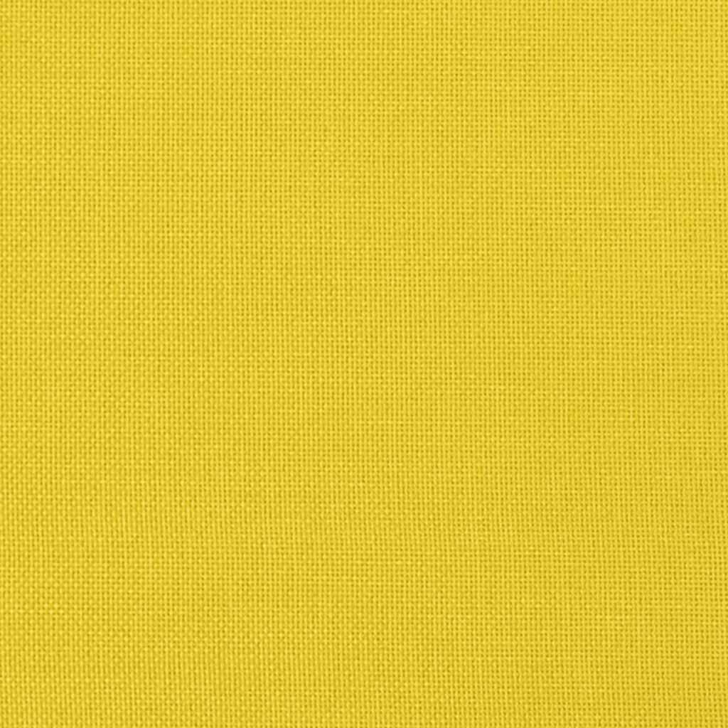 Poltrona com apoio de braços 53 cm tecido amarelo-claro