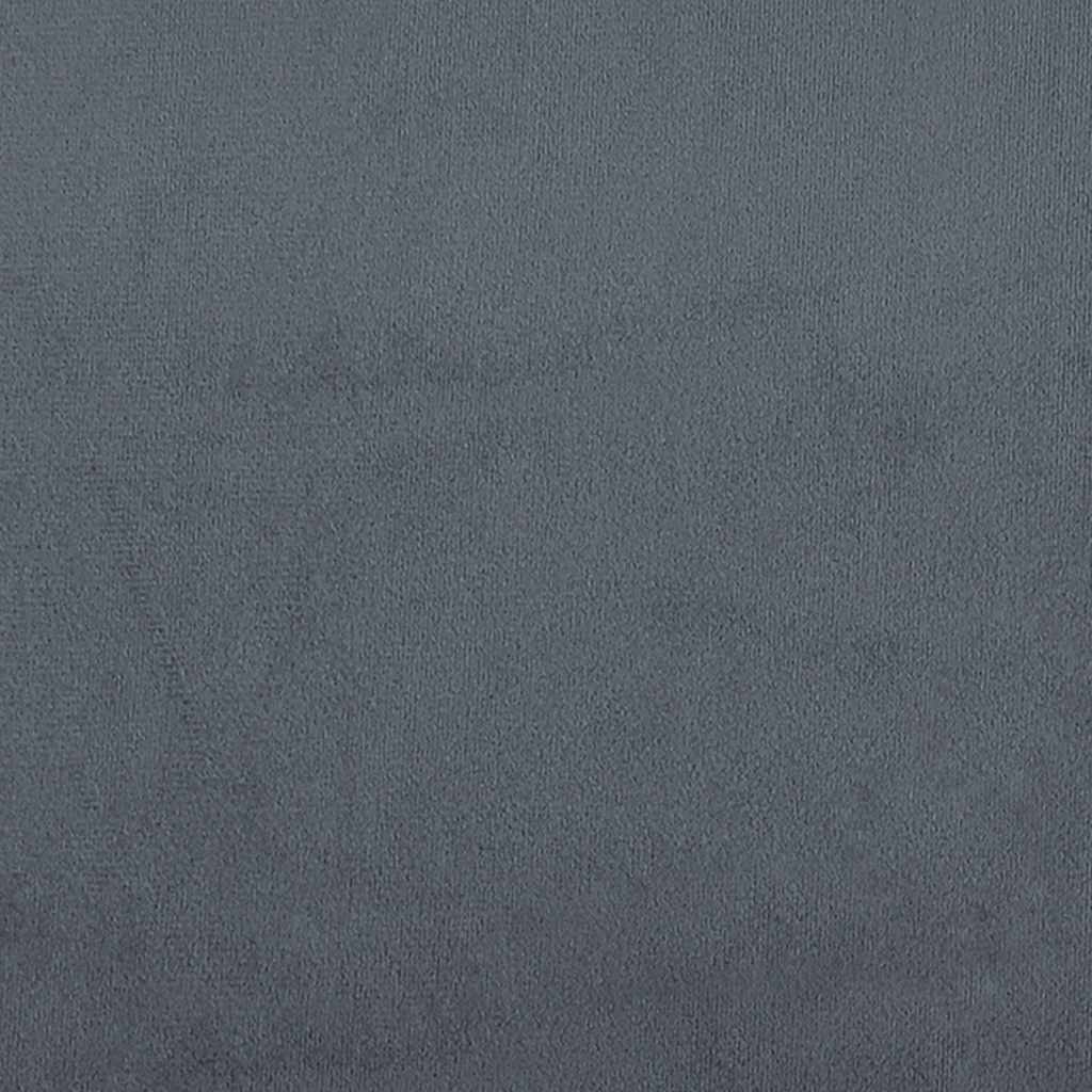 Poltrona com apoio de braços 53 cm veludo cinzento-escuro