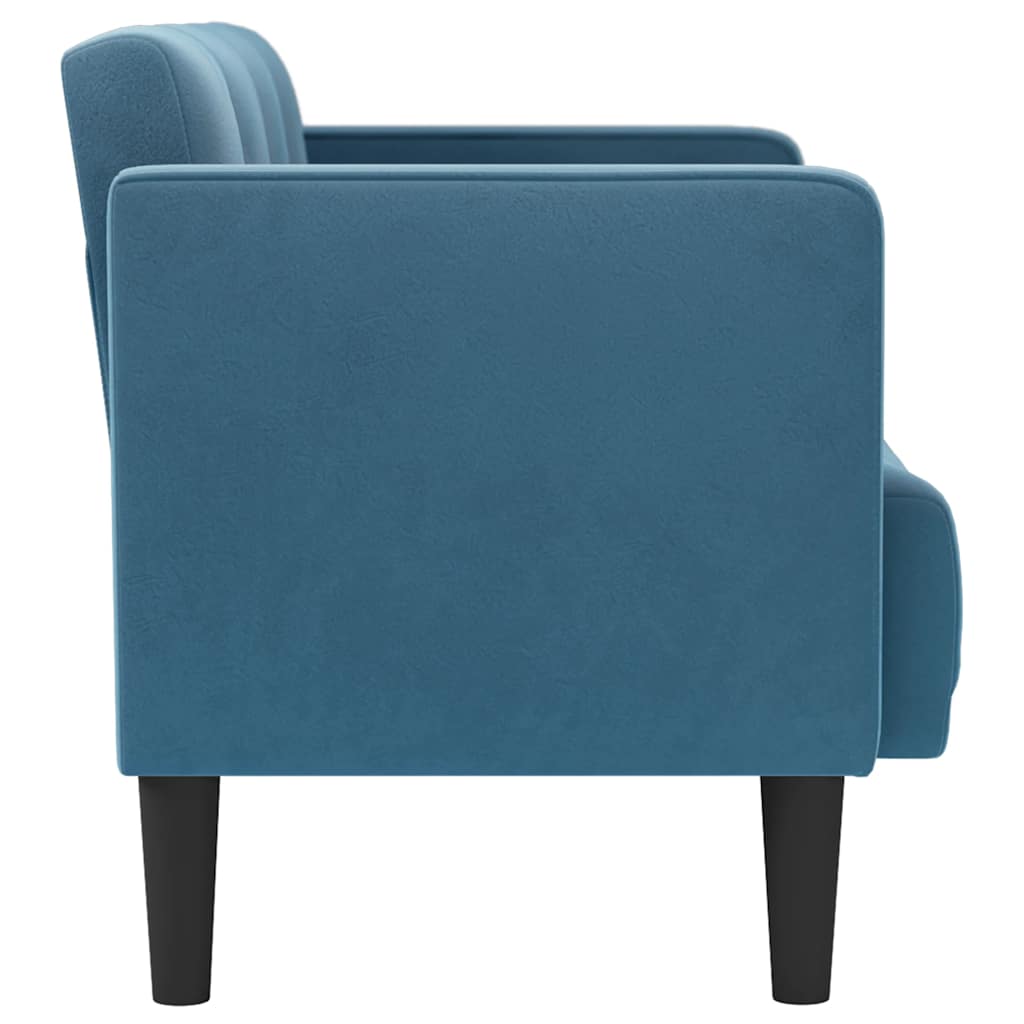 Sofá-luvas 111 cm veludo azul