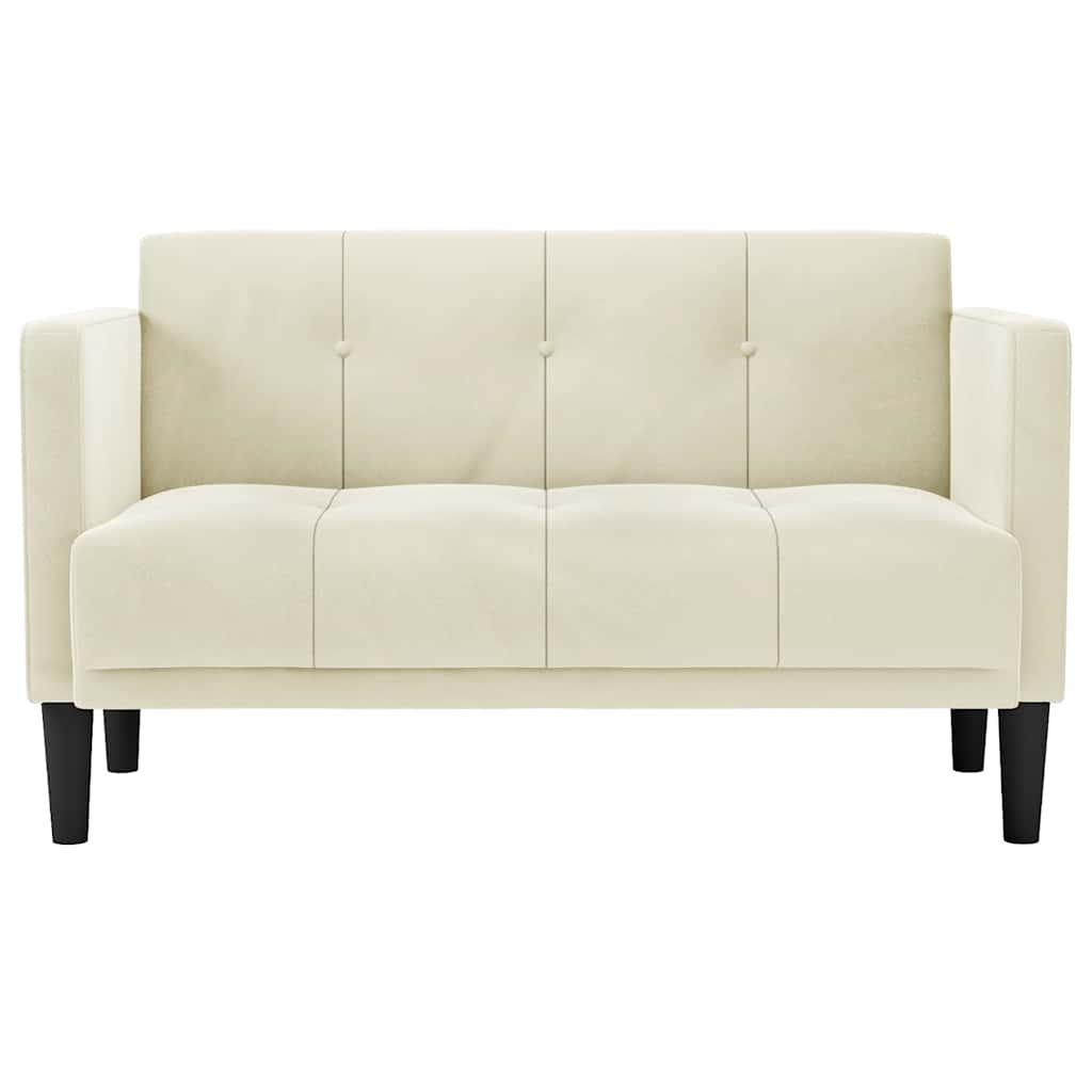 Sofá-luvas 111 cm veludo creme