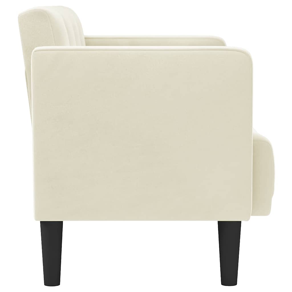 Sofá-luvas 111 cm veludo creme