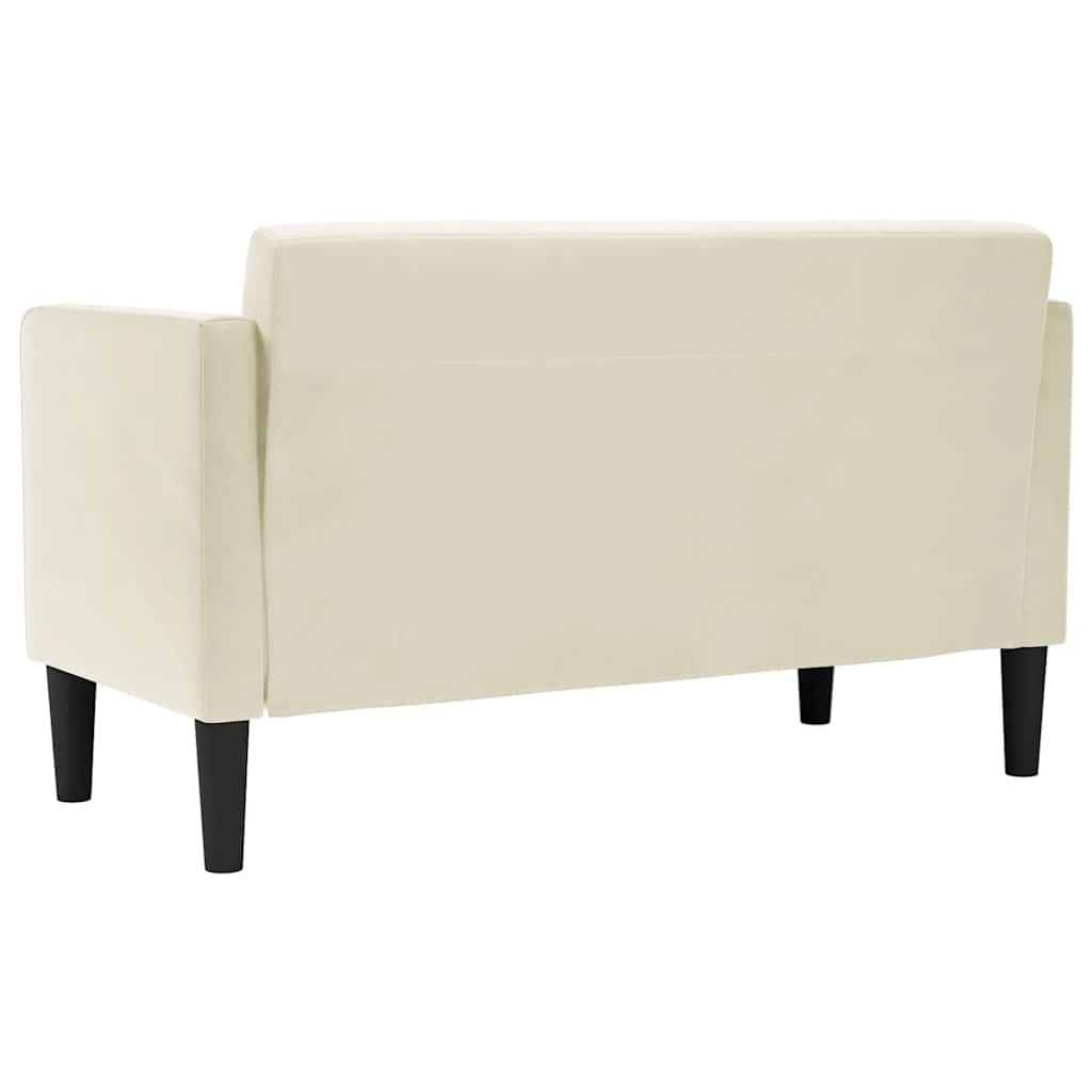 Sofá-luvas 111 cm veludo creme