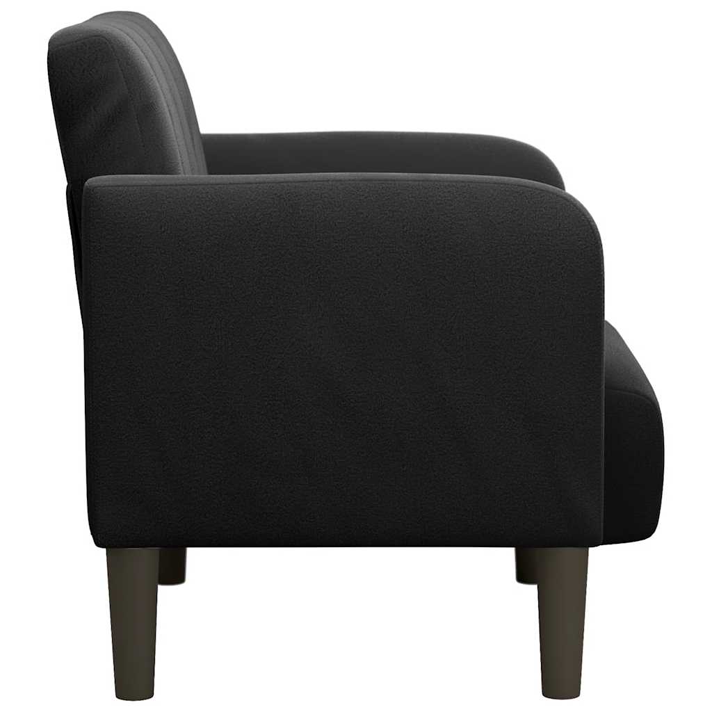Poltrona com apoio de braços 54 cm veludo preto