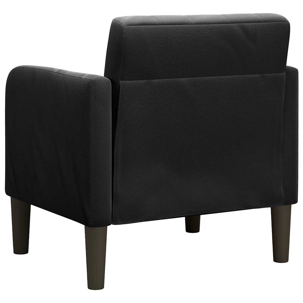 Poltrona com apoio de braços 54 cm veludo preto