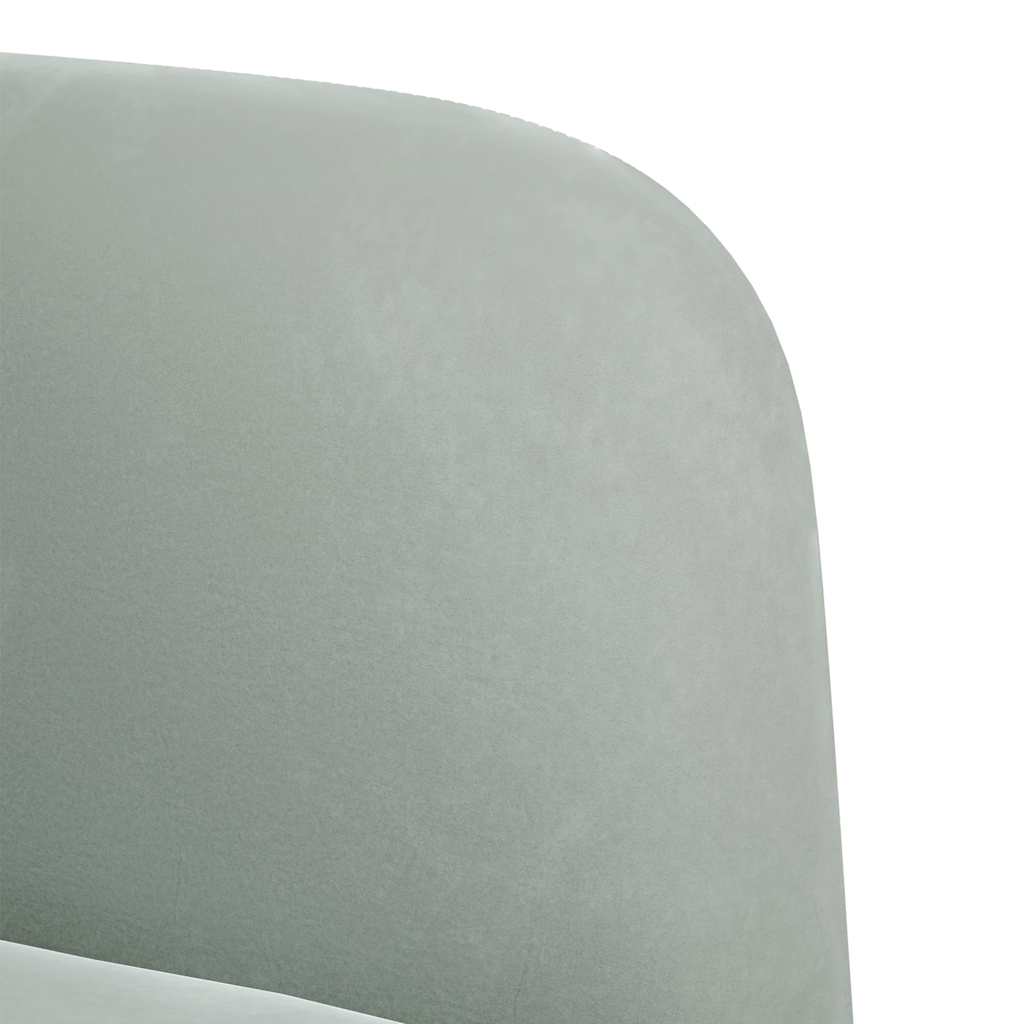 Sofá-luvas 109 cm veludo cinzento-claro