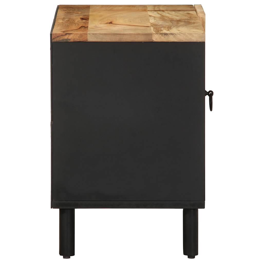 Móvel de TV 80x33,5x46 cm madeira mangueira áspera maciça preto