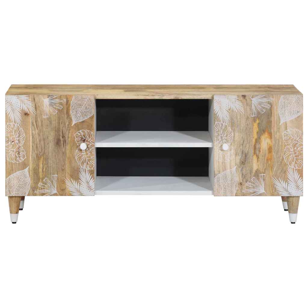 Móvel de TV 105x33,5x46 cm madeira de mangueira maciça