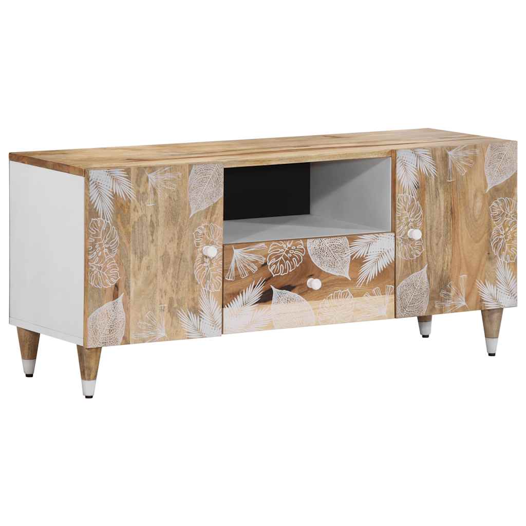 Móvel de TV 105x33,5x46 cm madeira de mangueira maciça
