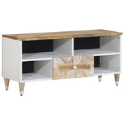 Móvel de TV 100x33,5x46 cm madeira de mangueira maciça