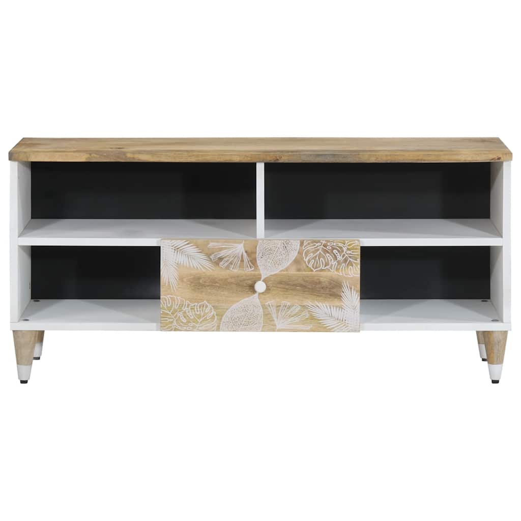 Móvel de TV 100x33,5x46 cm madeira de mangueira maciça