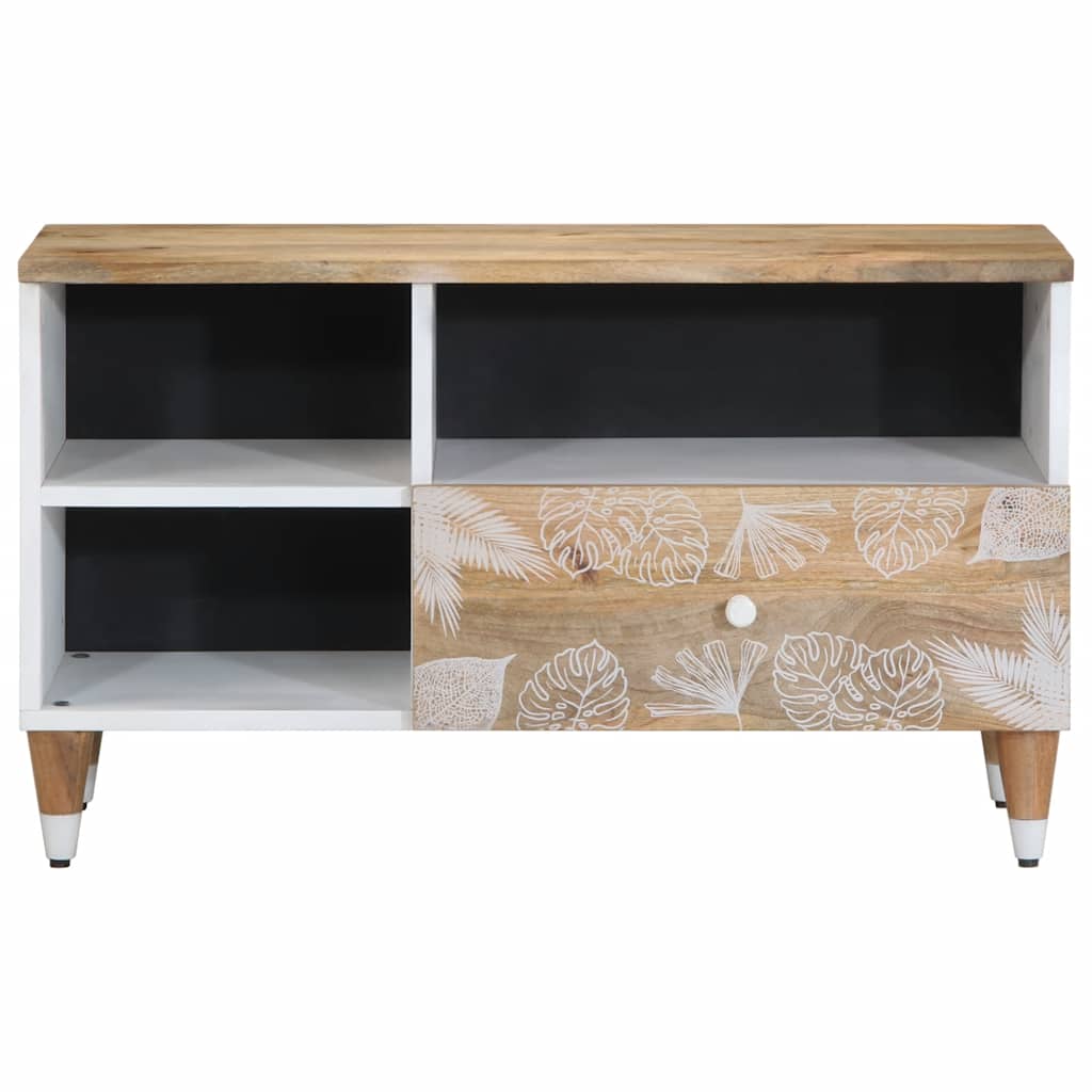 Móvel de TV 80x33,5x46 cm madeira de mangueira maciça
