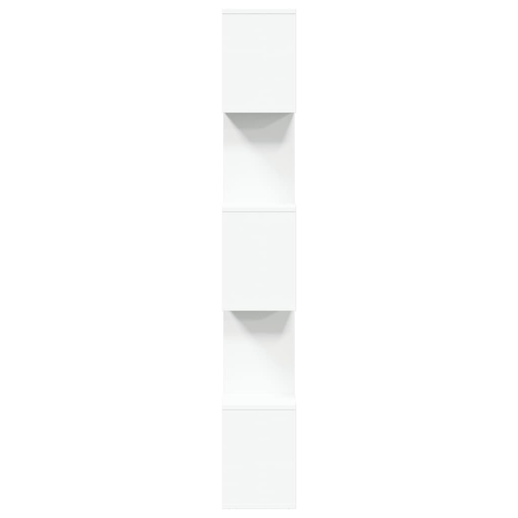 Estante divisória de ambientes com 5 níveis, branca, 70x24x161 cm, madeira projetada