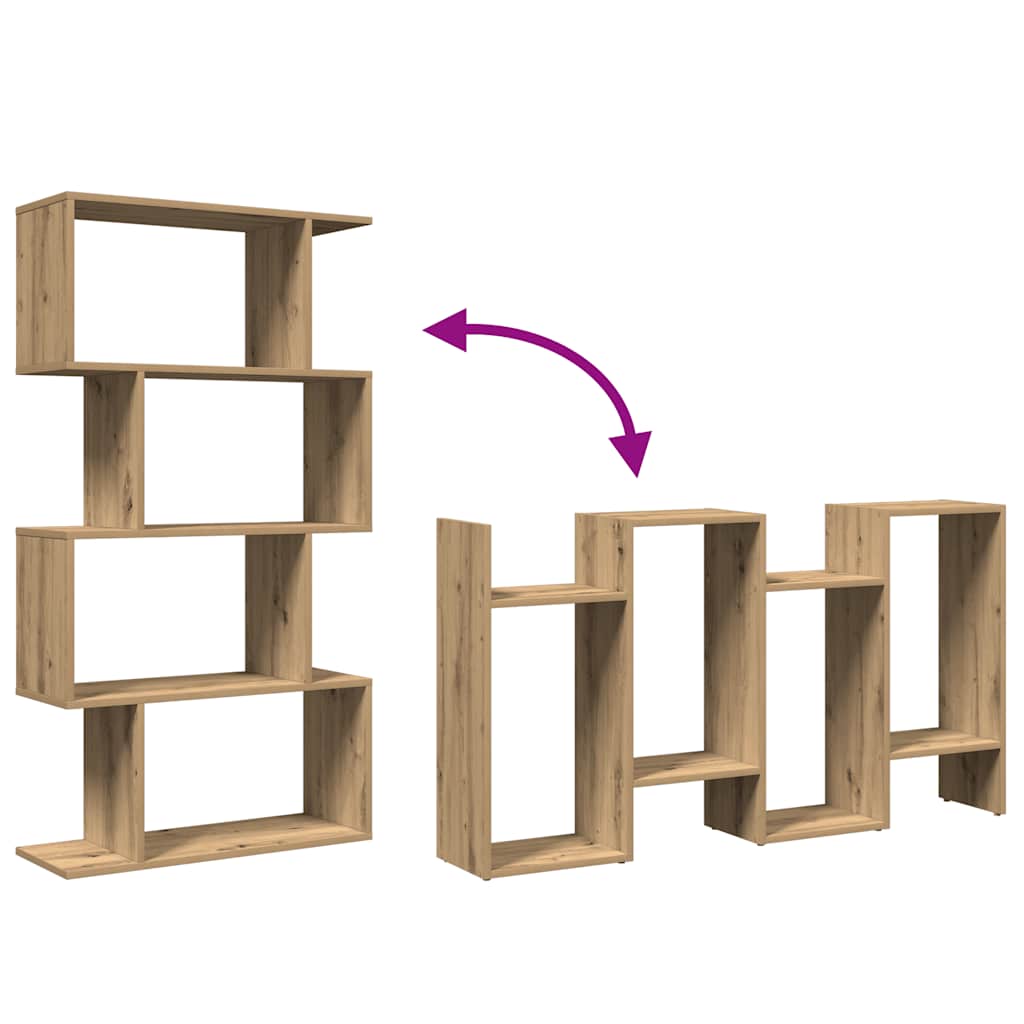 Estante divisória 4 níveis derivados madeira carvalho artisiano