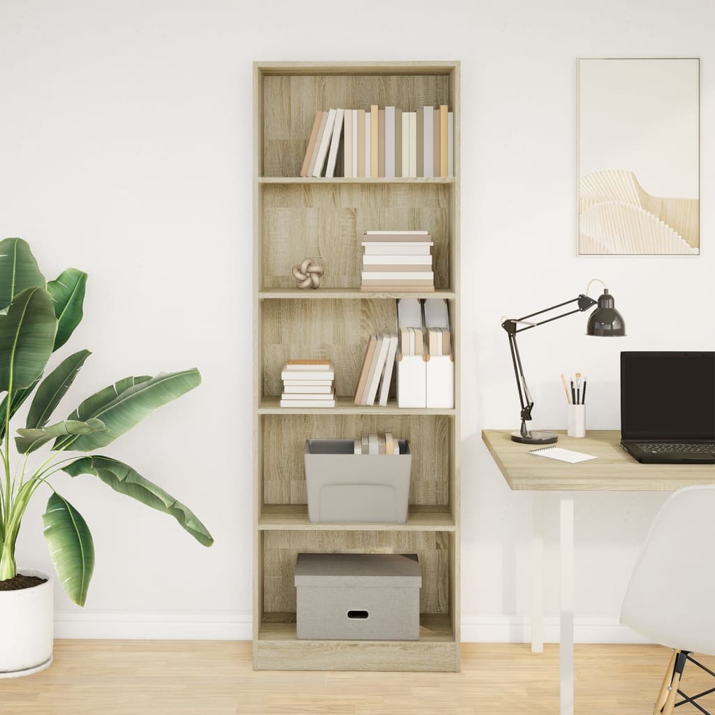 Estante 60x24x176 cm derivados de madeira carvalho sonoma