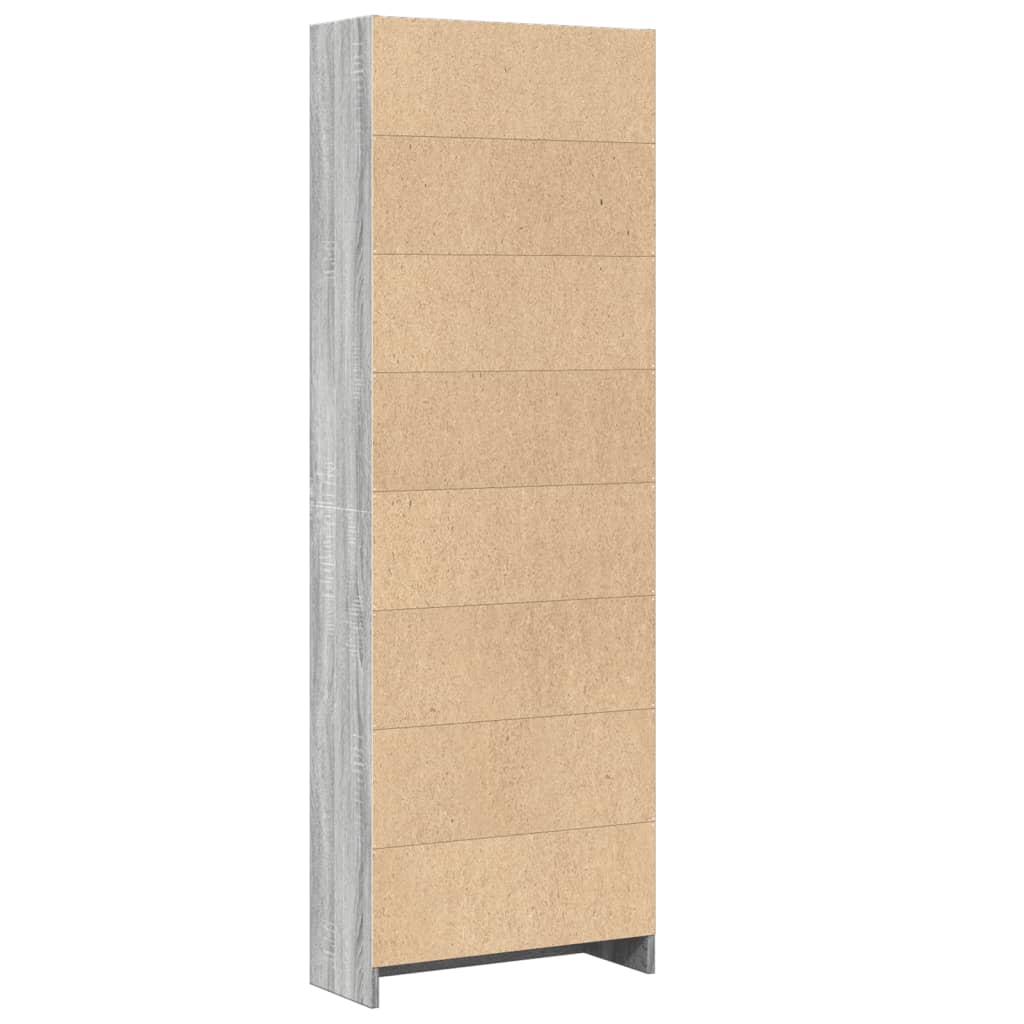 Estante 60x24x176 cm derivados de madeira cinzento sonoma