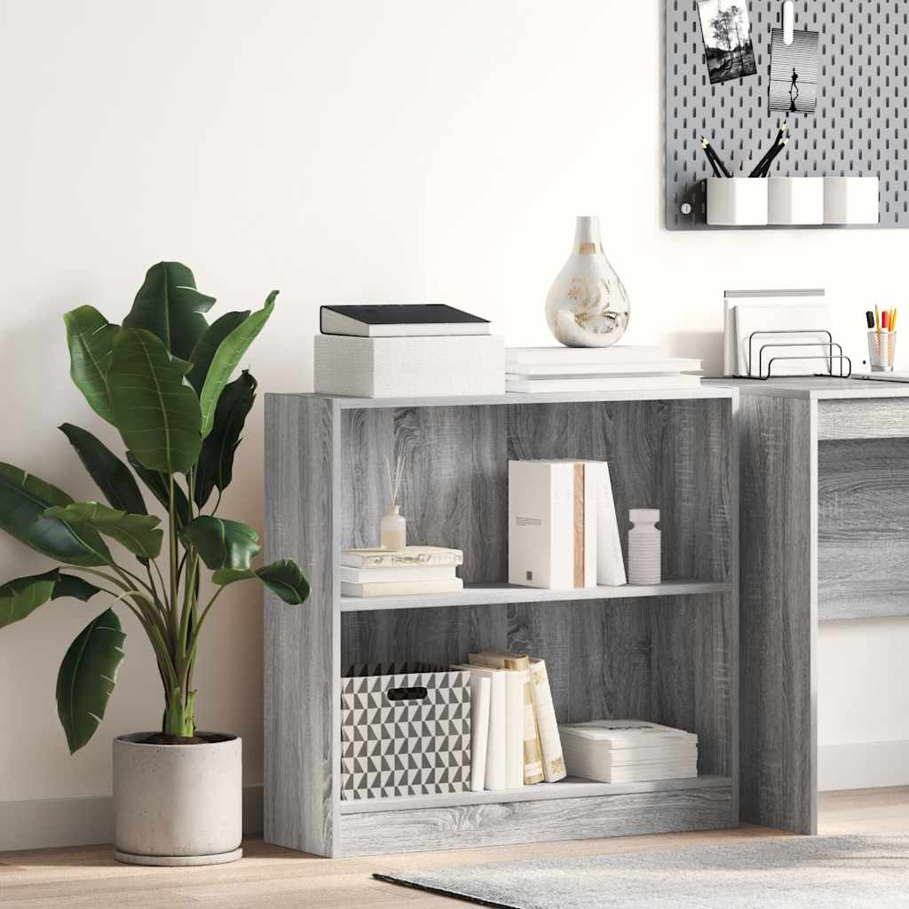 Estante 80x24x76 cm derivados de madeira cinzento sonoma