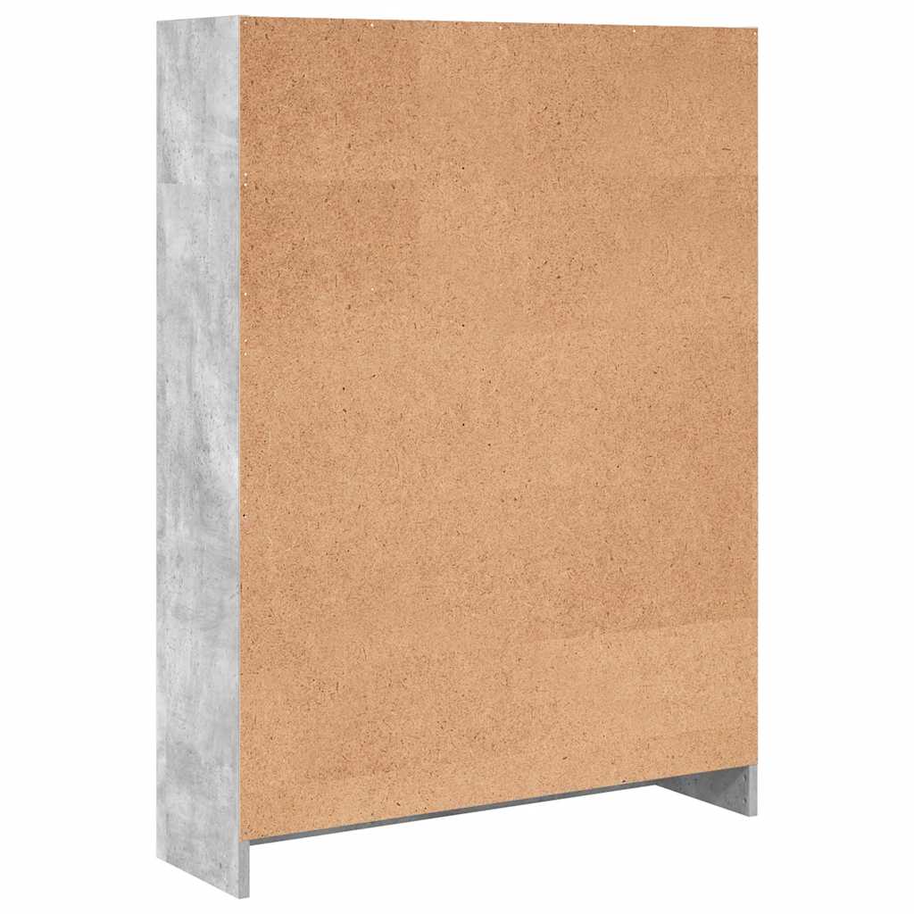 Estante 80x24x109 cm derivados de madeira cinzento cimento