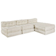 Sofá Modular Manual 4 pcs Creme 70 x 70 x 56 cm tecido