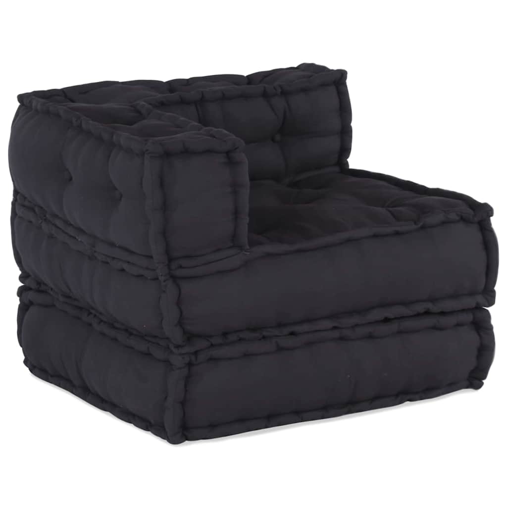 Sofá Modular Manual 2 pcs Antracite 70 x 70 x 56 cm tecido