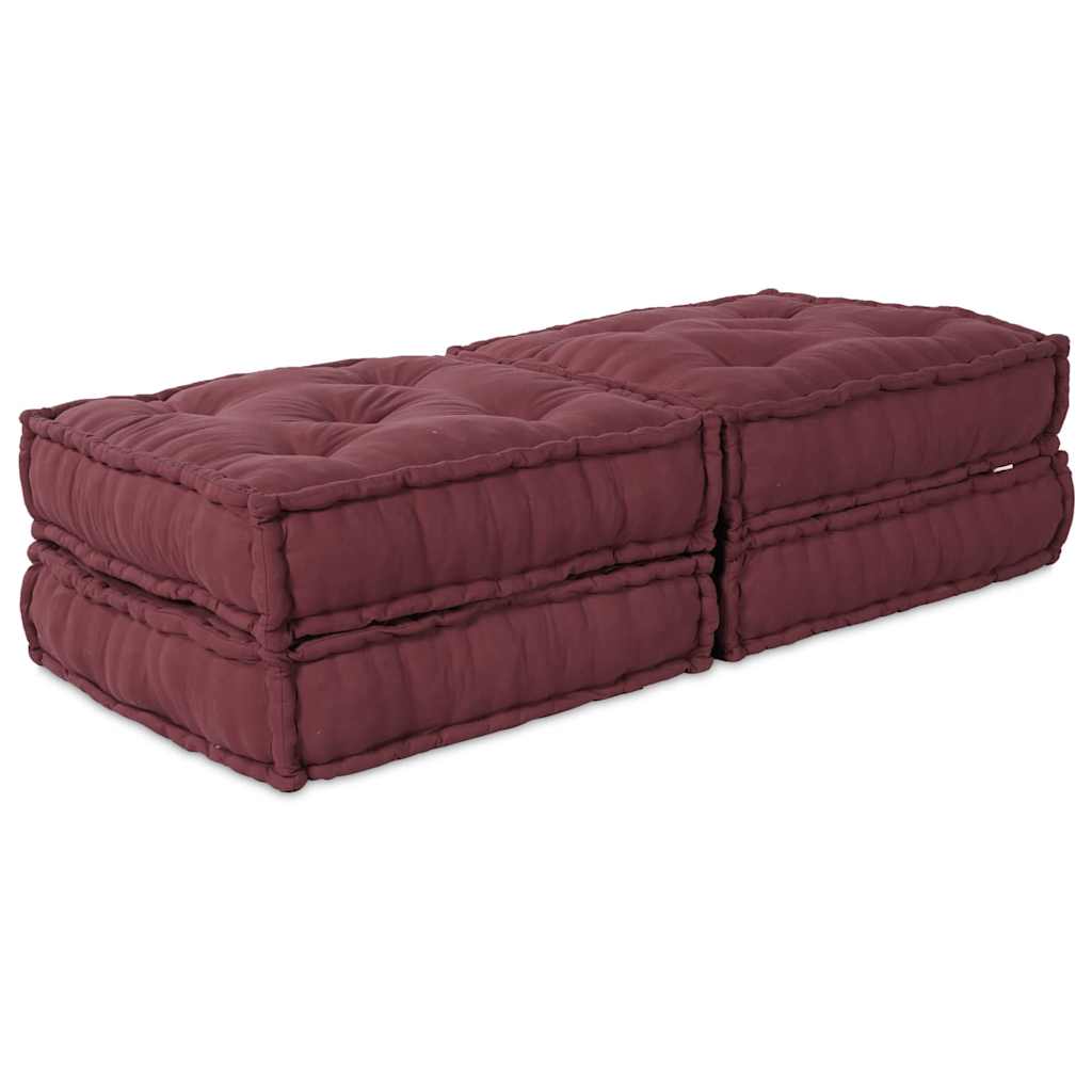 Sofá Modular Manual 2 pcs Maroons 70 x 70 x 36 cm tecido