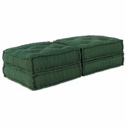 Sofá Modular Manual 2 pcs Verde 70 x 70 x 36 cm tecido