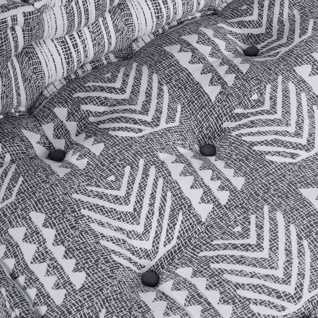 Sofá Modular Riscas 3 pcs Cinzento-claro 70 x 70 x 56 cm tecido