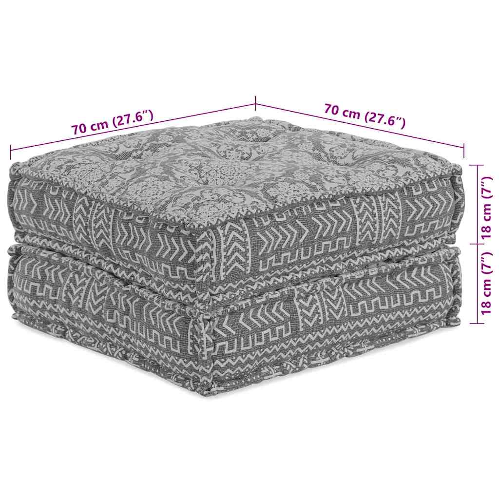 Sofá Modular Manual 2 pcs Cinzento-claro 70 x 70 x 36 cm tecido