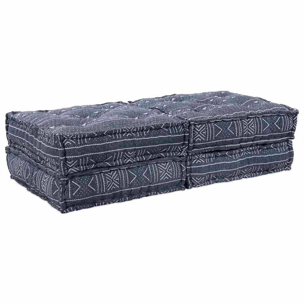 Sofá Modular Geométrico 2 pcs Índigo 70 x 70 x 36 cm tecido