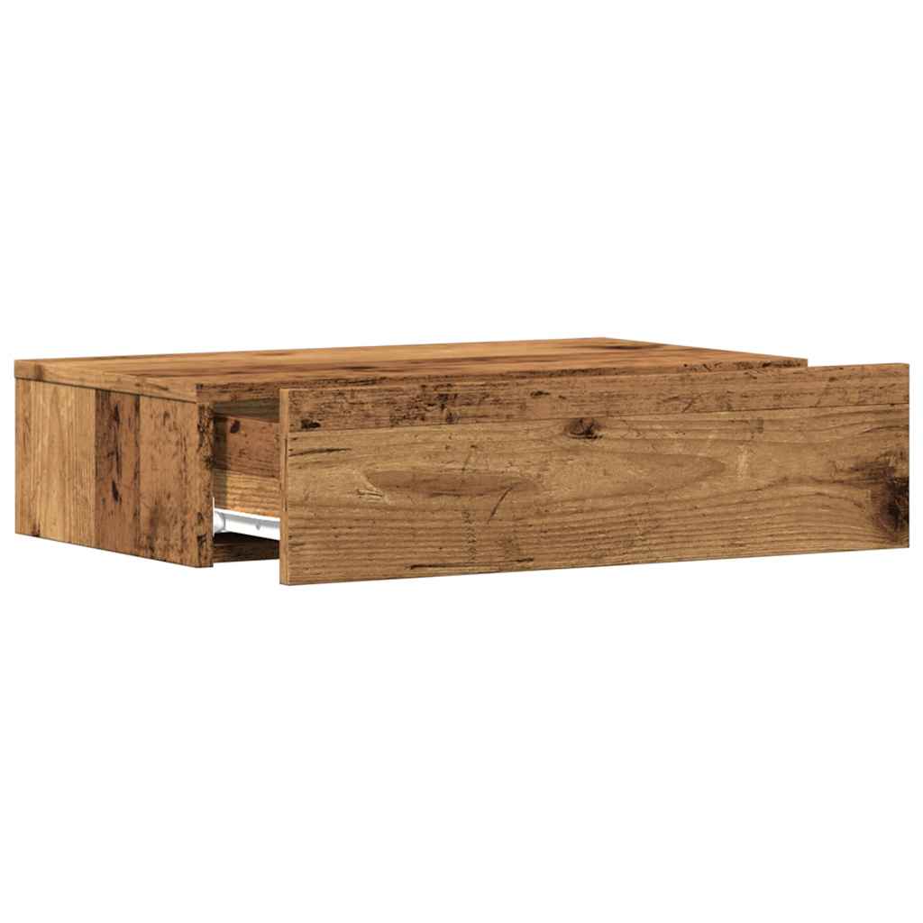 Móvel de TV com luzes LED 60x35x15,5 cm madeira velha