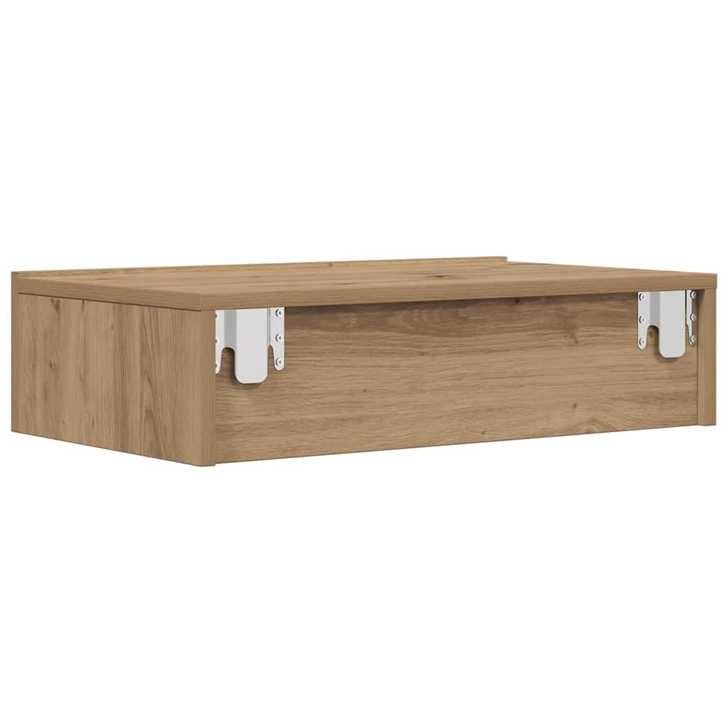 Móvel de TV com luzes LED 60x35x15,5 cm carvalho artisiano