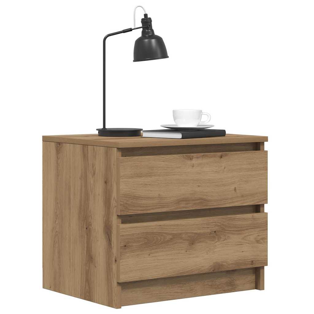 Mesa cabeceira 50x40x43,5 cm deriv. madeira carvalho artisiano