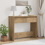 Mesa consola 89x41x76,5 cm derivados madeira carvalho artisiano