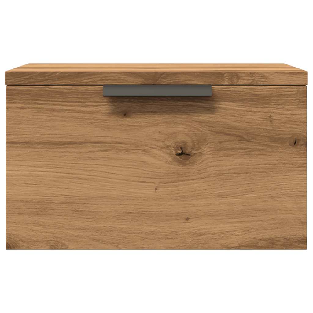 Mesa de cabeceira de parede 34x30x20 cm cor carvalho artisiano