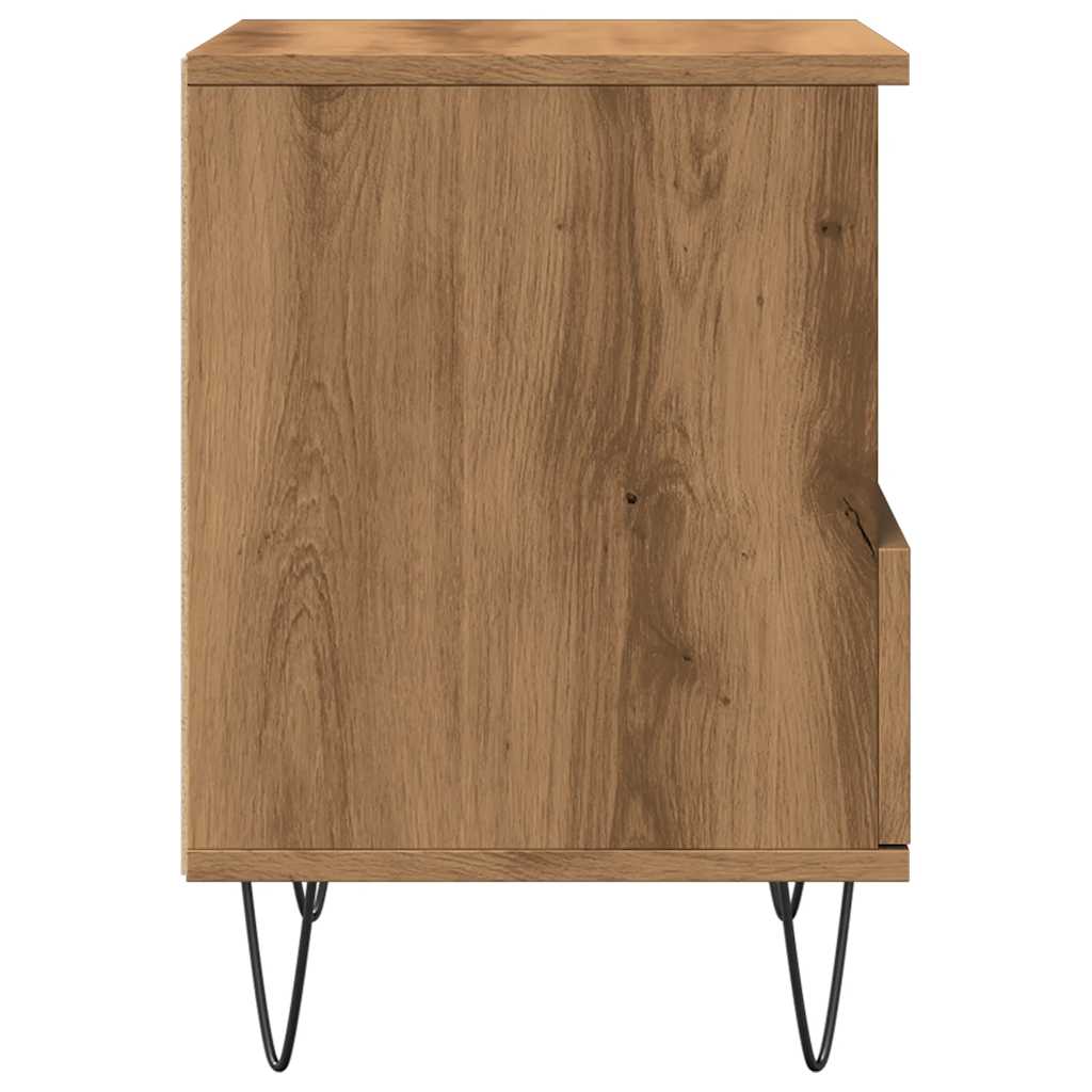 Mesa cabeceira 40x35x50 cm derivados madeira carvalho artisiano