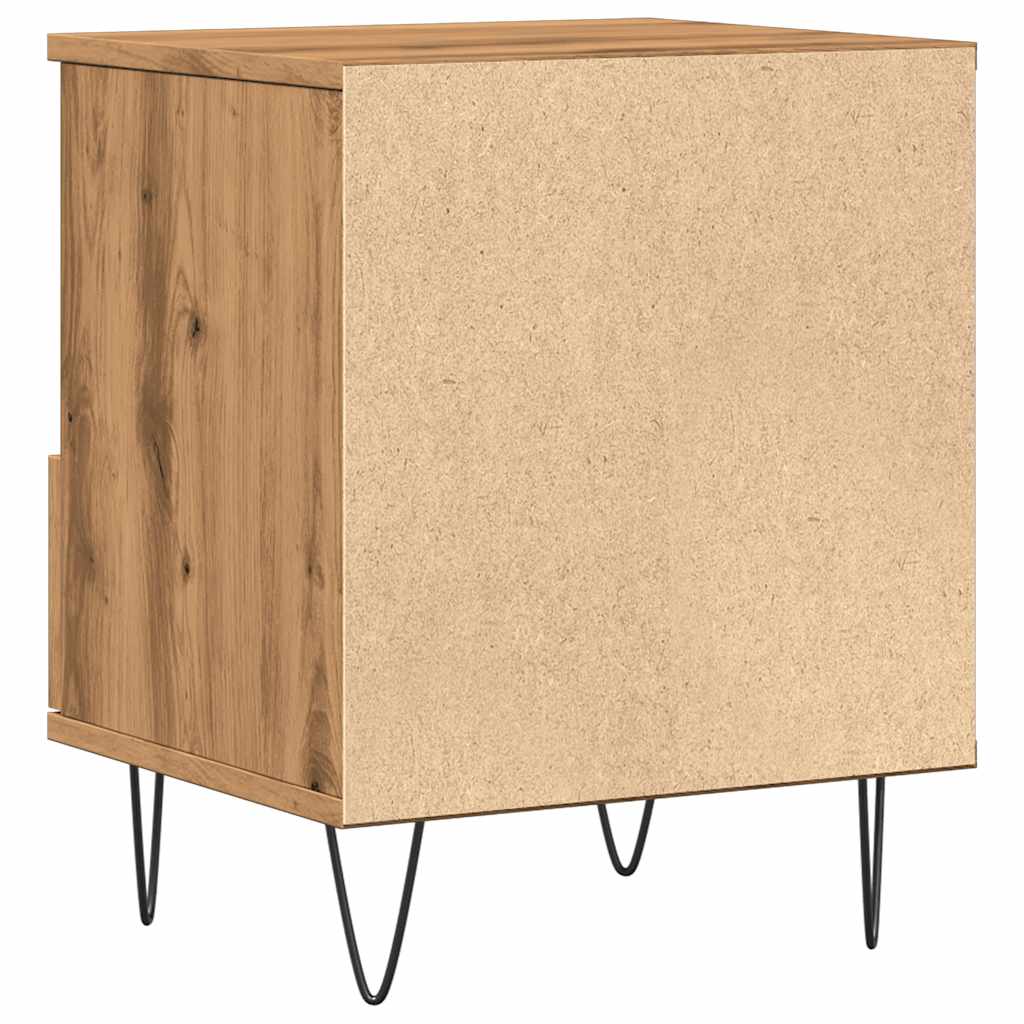 Mesa cabeceira 40x35x50 cm derivados madeira carvalho artisiano