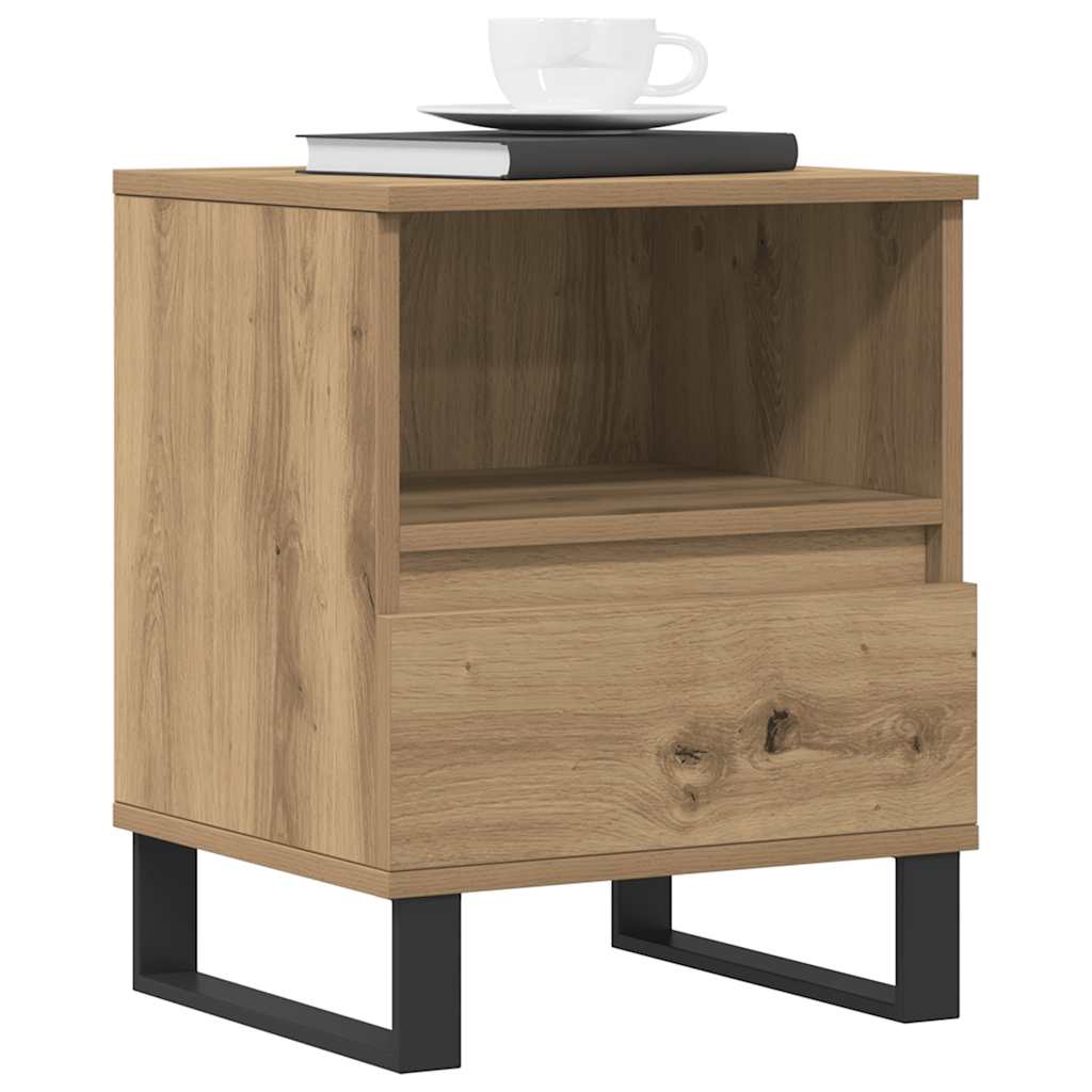 Mesa cabeceira 40x35x50 cm derivados madeira carvalho artisiano