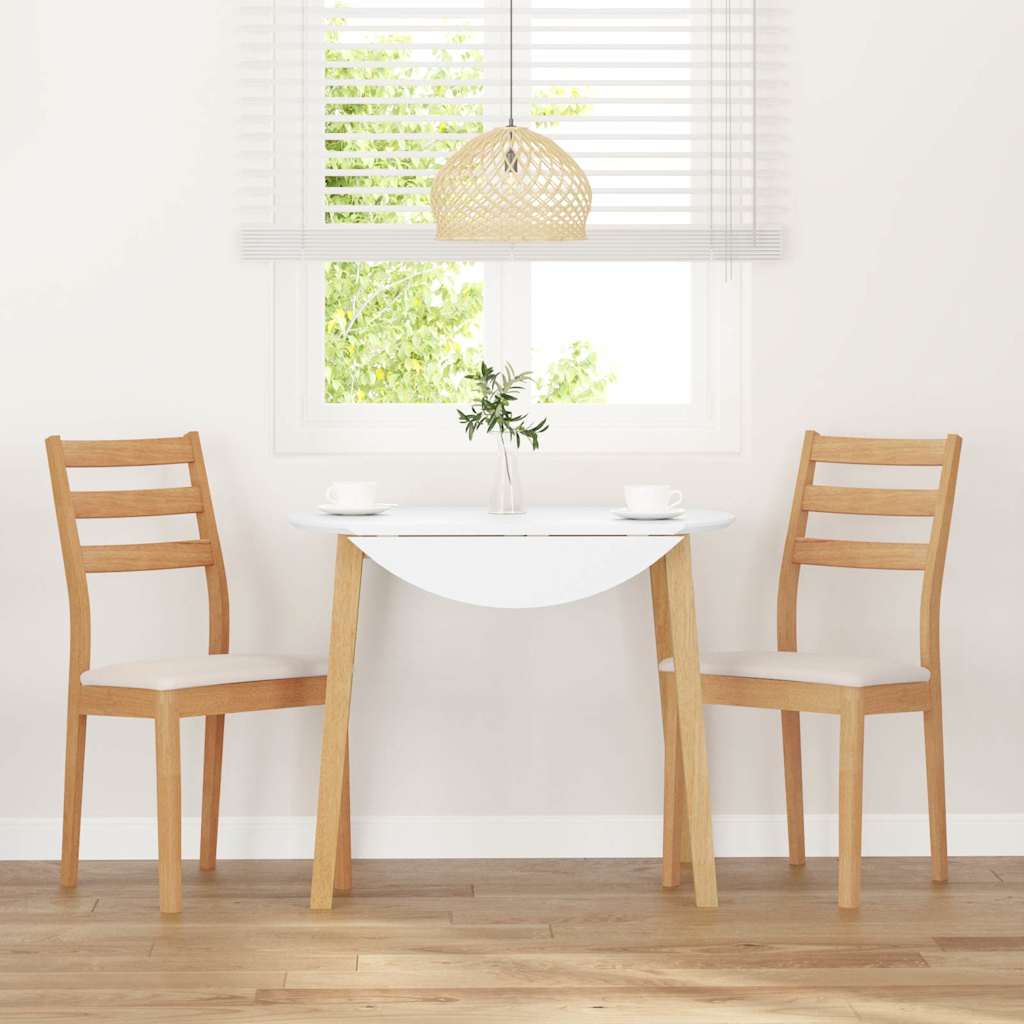 Cadeiras de jantar com almofadões 2 pcs madeira maciça natural