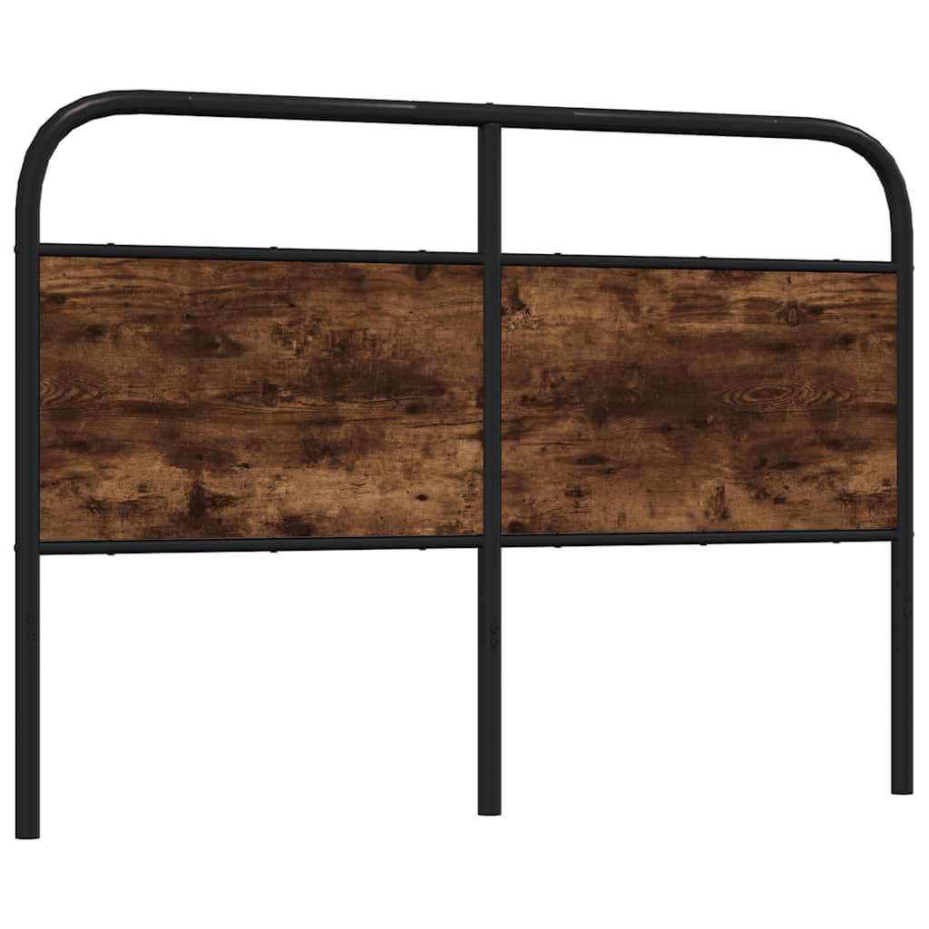Cabeceira de cama 140 cm derivados madeira/aço carvalho fumado