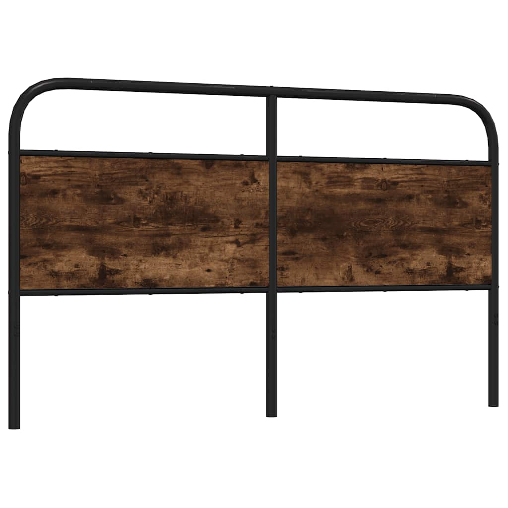 Cabeceira de cama 160 cm derivados madeira/aço carvalho fumado