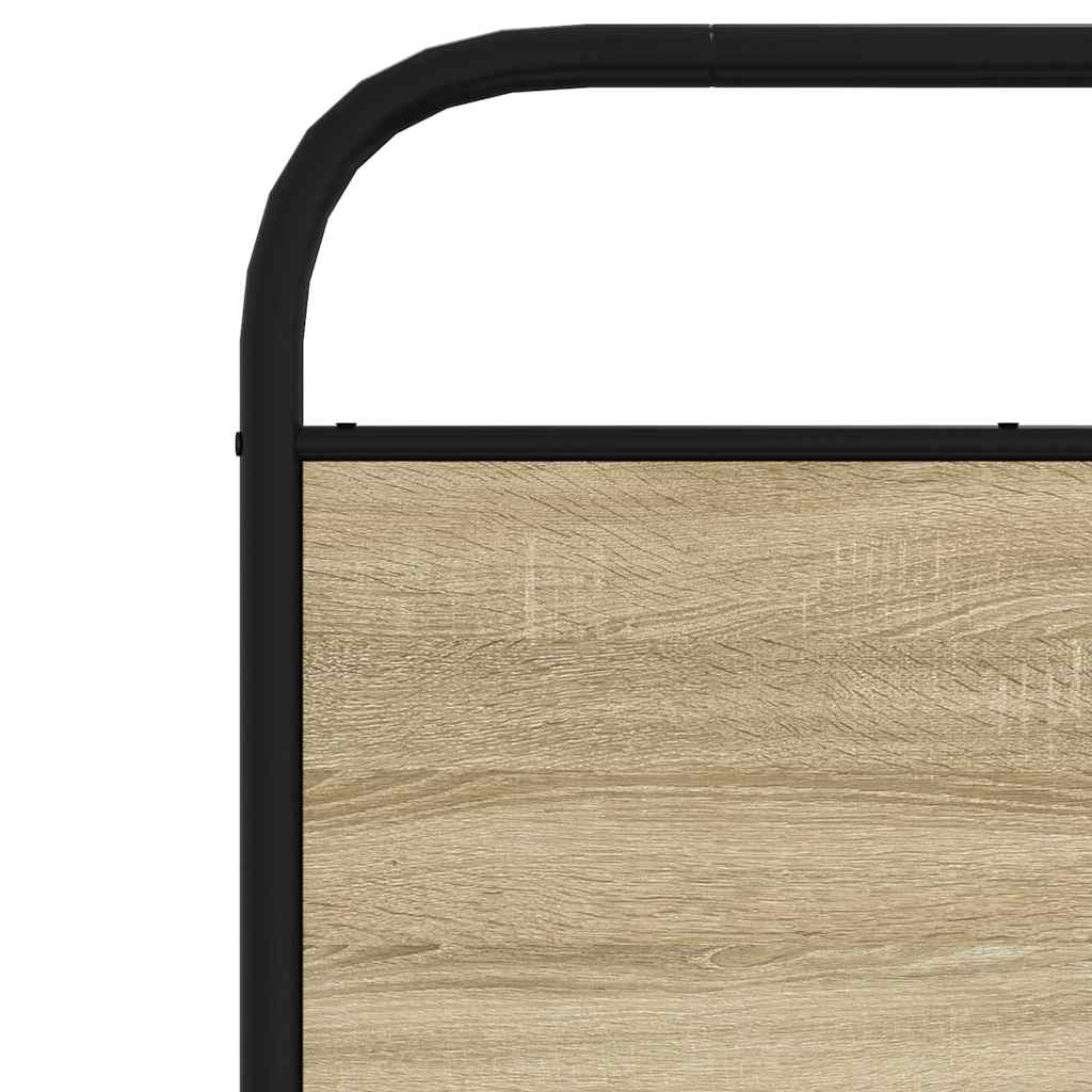 Cabeceira de cama 80 cm derivados madeira/aço carvalho sonoma