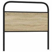 Cabeceira de cama 90 cm derivados madeira/aço carvalho sonoma