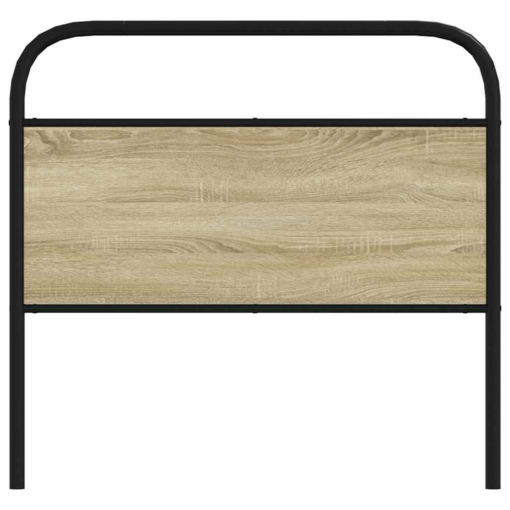 Cabeceira de cama 107 cm derivados madeira/aço carvalho sonoma