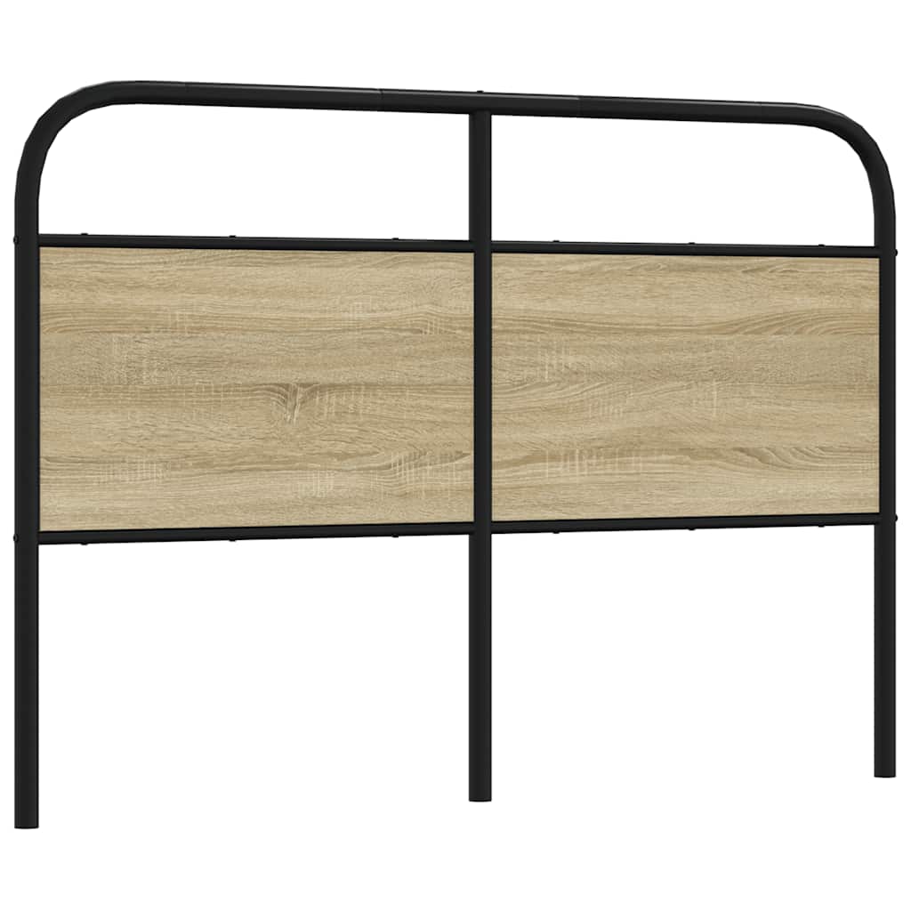 Cabeceira de cama 120 cm derivados madeira/aço carvalho sonoma