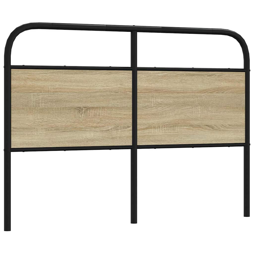 Cabeceira de cama 135 cm derivados madeira/aço carvalho sonoma