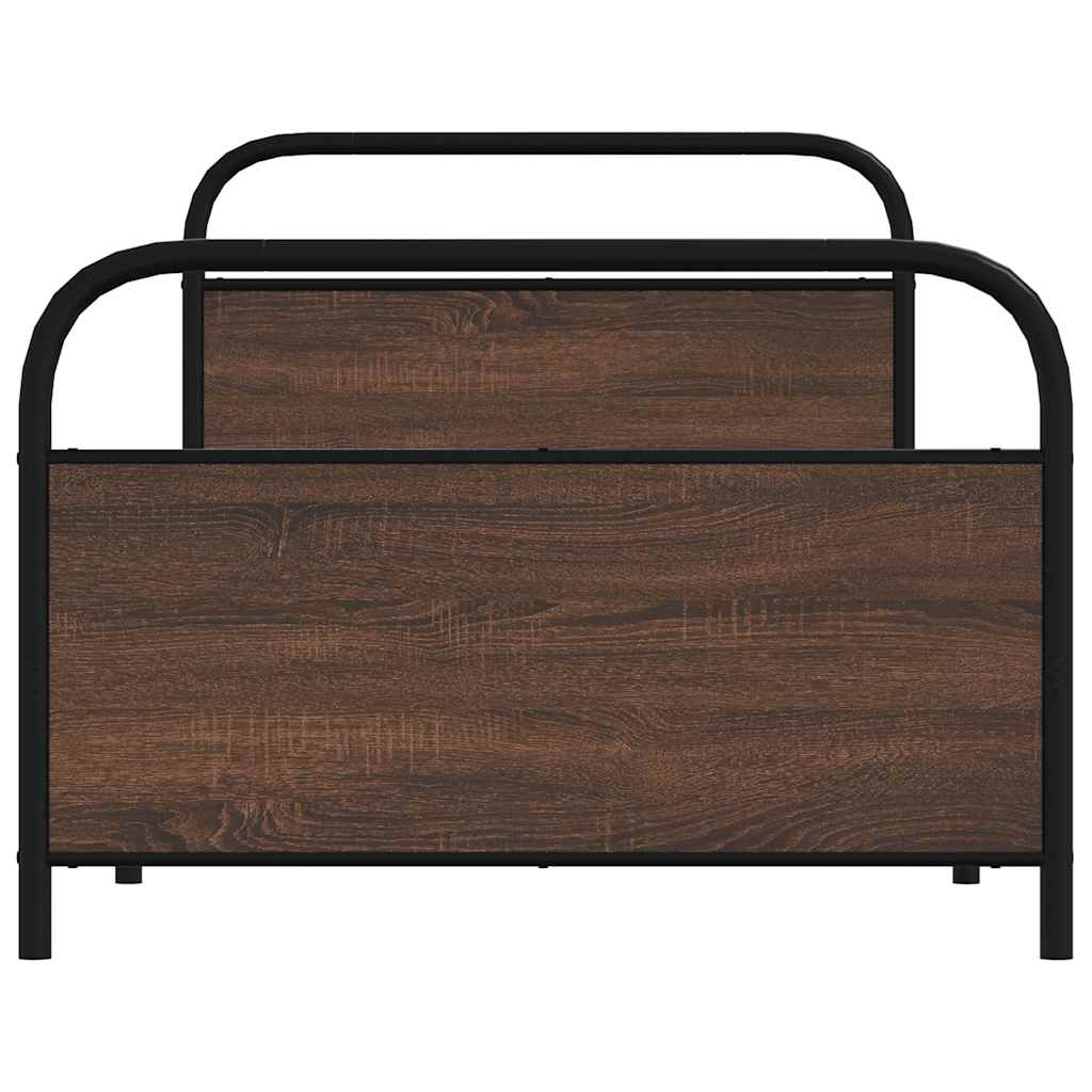 Estrutura cama s/ colchão derivados madeira carvalho castanho