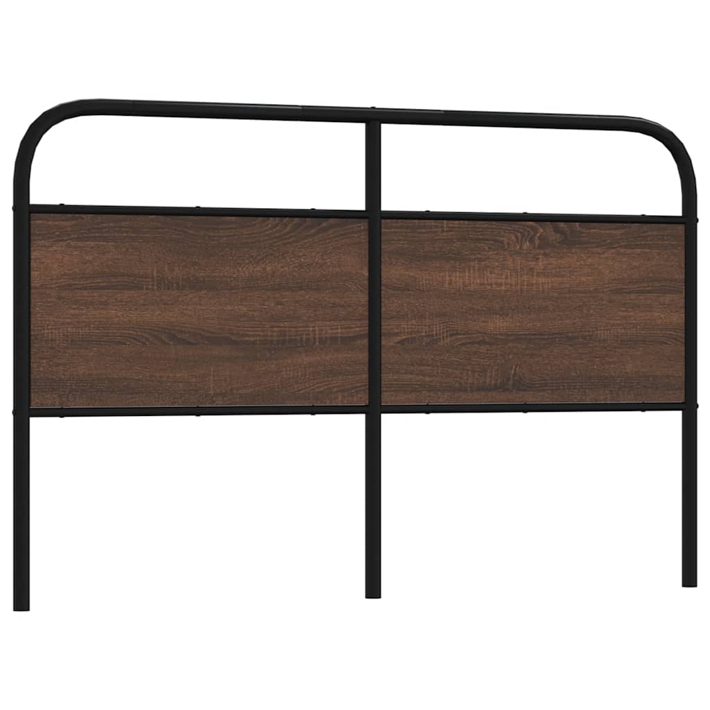 Cabeceira de cama 150cm derivados madeira/aço carvalho castanho