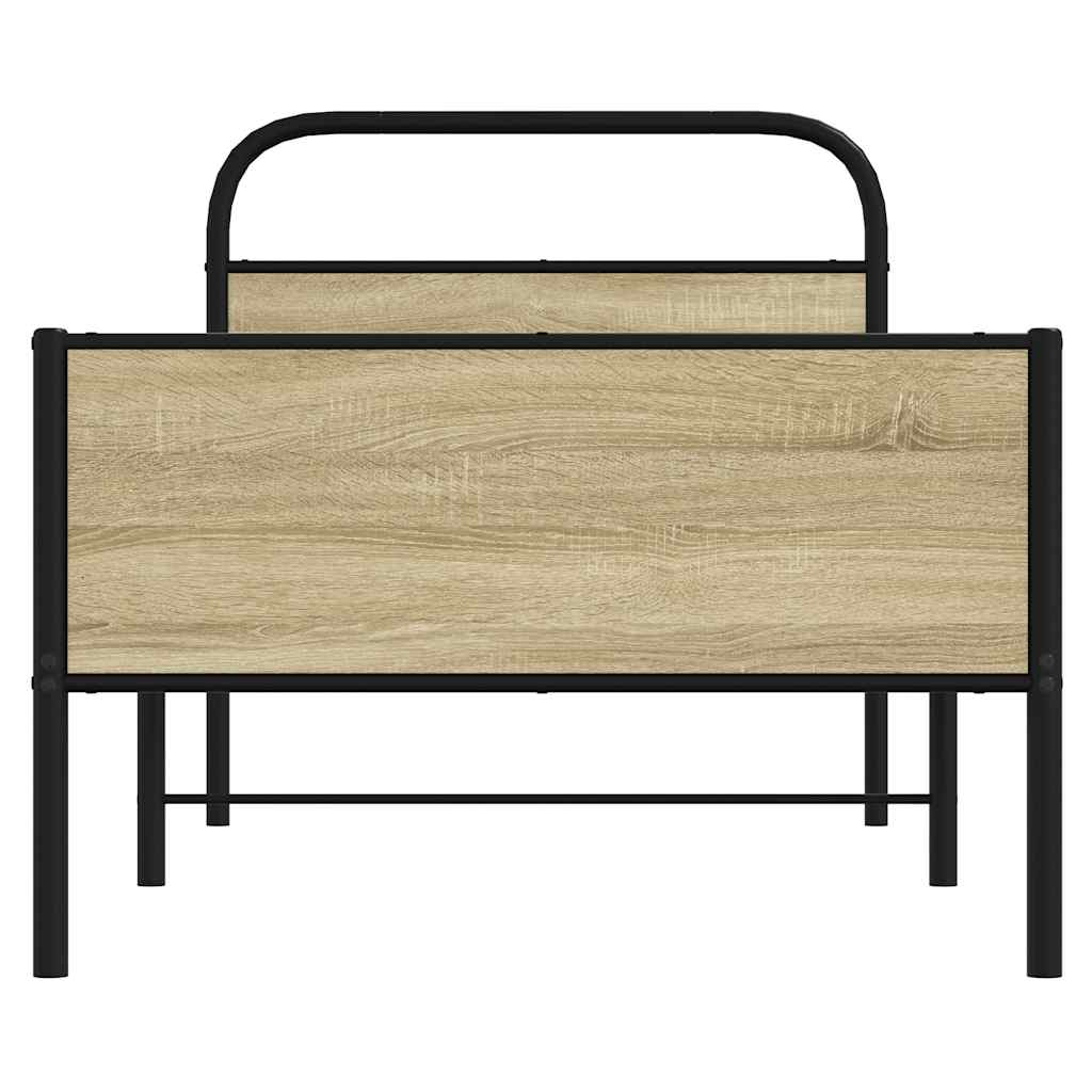 Estrutura cama s/ colchão derivados de madeira carvalho sonoma