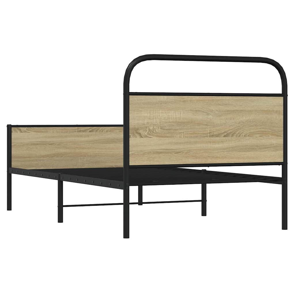 Estrutura cama s/ colchão derivados de madeira carvalho sonoma