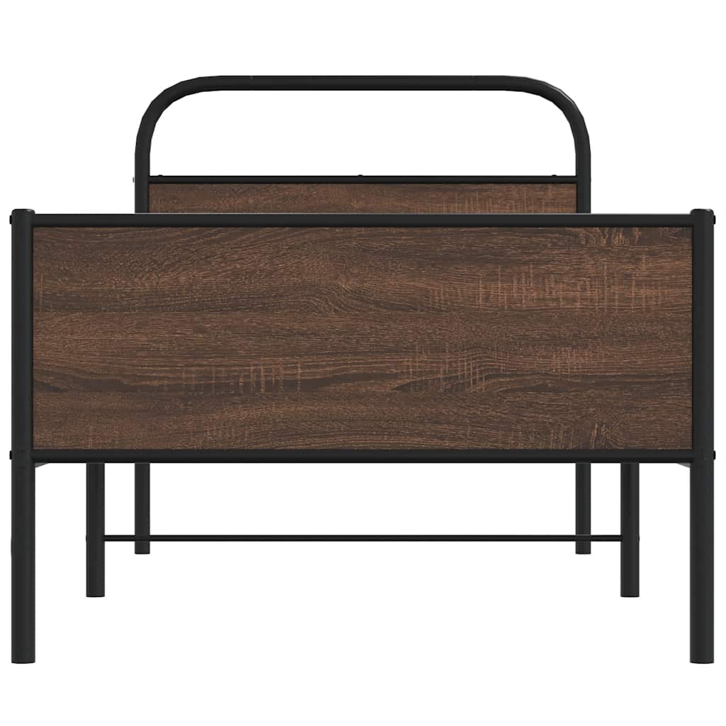 Estrutura cama s/ colchão derivados madeira carvalho castanho