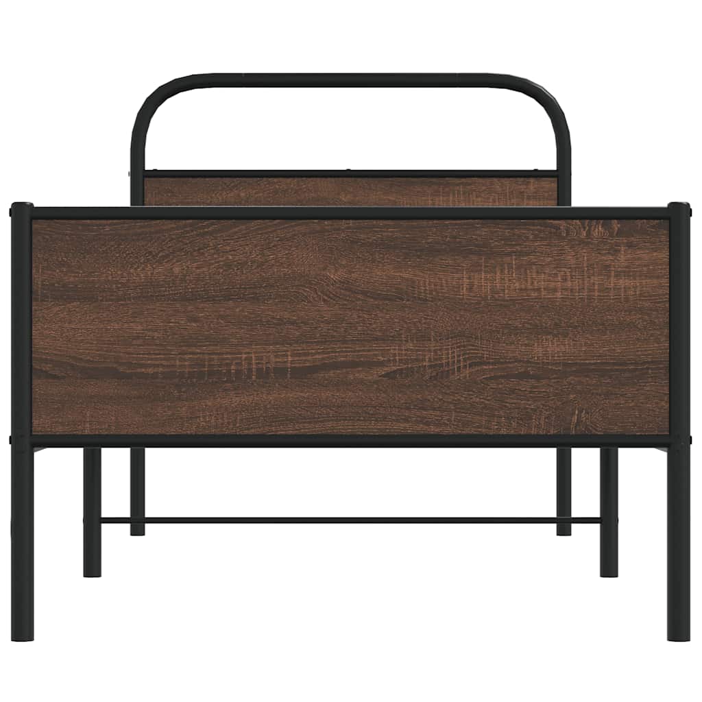Estrutura cama s/ colchão derivados madeira carvalho castanho